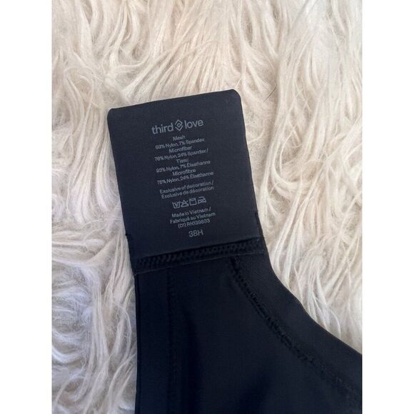 ThirdLove Classic Uplift Plunge Bra 38H 24/7 Underwire Black Adjustable NWT - Picture 6 of 9